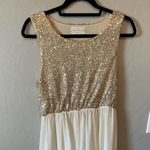 Olympia Elizabeth High Low Sequined Dress